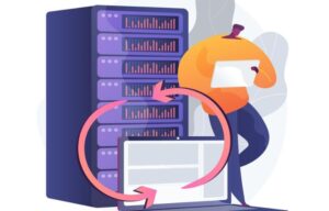 Dedicated server setup optimized for performance with CPU, RAM, storage, and network components working efficiently
